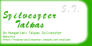 szilveszter talpas business card